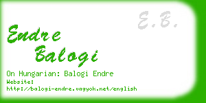 endre balogi business card